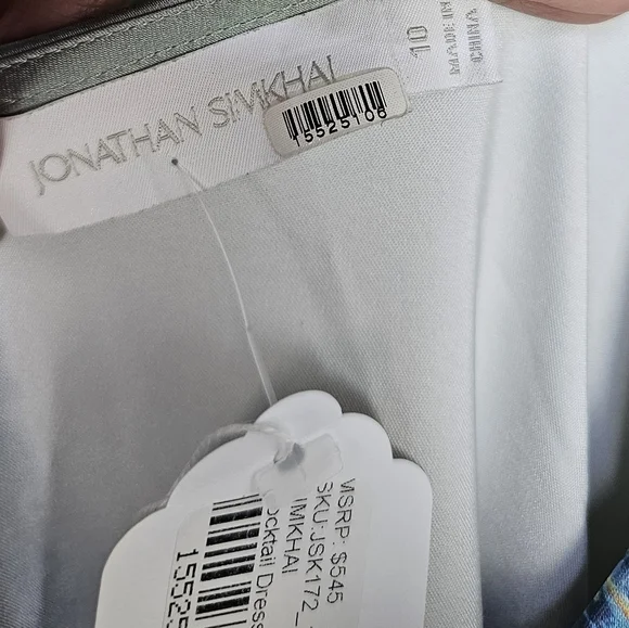 JONATHAN SIMKHAI Women's Watercolor Sleeveless Cowl-Neck Nellie Slip Dress, 10 - Picture 13 of 14